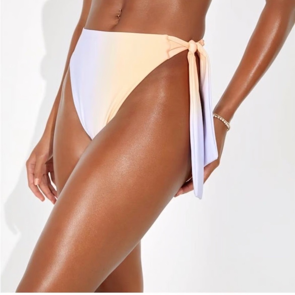 Lulus NWT Ombré High-Waisted Side Tie Bikini‎ Bottoms – Size S